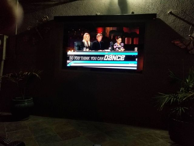 Outdoor TV After Dark by Dr. Gadget, Los Angeles CA