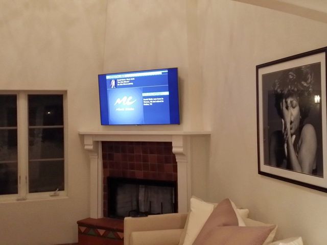 Corner Fireplace TV by Dr. Gadget, Los Angeles CA