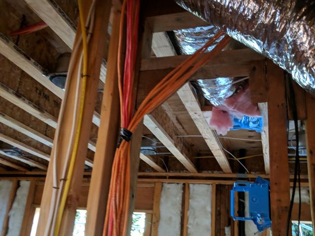 Cable Runs Through Framing by Dr. Gadget, Los Angeles CA